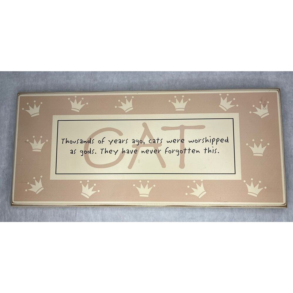 Wood Plaque Sign Cats Themed Danielson Designs Wall